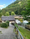 Weir in the middle of nature Royalty Free Stock Photo