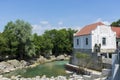 Weir in a River Royalty Free Stock Photo