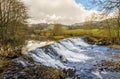 Weir on River Kent, Cumbria, England