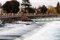 The weir, River Thames, Marlow. Royalty Free Stock Photo