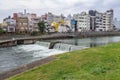 Weir on Saigawa River, Kanazawa, Japan