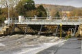 Weir and sluice gate on the River Thames