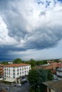 Weird asperatus clouds in the sky towards Florence