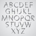 Weird constructor font, vector alphabet letters. Royalty Free Stock Photo