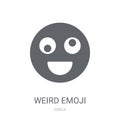 Weird emoji icon. Trendy Weird emoji logo concept on white background from Emoji collection