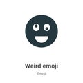 Weird emoji vector icon on white background. Flat vector weird emoji icon symbol sign from modern emoji collection for mobile