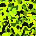 Weird Green Shapes. Abstract Chaotic Background. Oil Paint Grunge. Digital Art Illustration. Psychedelic Painting. Graphic.