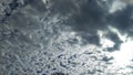 Weird sky view with lots of clouds Royalty Free Stock Photo