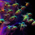 Weirdcore bumble bee design. Created using ai generative.