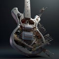 Abstract weirdcore guitar. Created using ai generative.