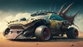 Weirdcore, grunge, automobile scene. Created using ai generative.