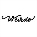 Weirdo. Lettering inscription. Modern brush calligraphy. typography design. Hand written type. Simple vector sign