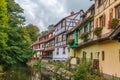 Weiss river in Kaysersberg, Alsace, France Royalty Free Stock Photo