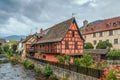 Weiss river in Kaysersberg, France Royalty Free Stock Photo