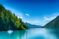 Weissensee East Side Famous lake in Carinthia, South of Austria