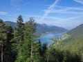 Weissensee - An idyllic, spring view on a lake in Alps Royalty Free Stock Photo