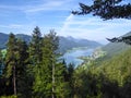Weissensee - An idyllic, spring view on a lake in Alps Royalty Free Stock Photo