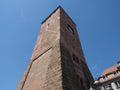 Weisser Turm white tower in Nuernberg Royalty Free Stock Photo