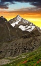 Weisshorn in the sunset Royalty Free Stock Photo