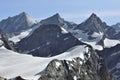 Weisshorn, zinalRothorn and Obergabelhorn Royalty Free Stock Photo