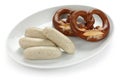 Weisswurst and pretzel Royalty Free Stock Photo