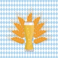 Weizen Glass of Beer on White Background