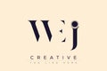 WEJ abstract letter logo design Royalty Free Stock Photo