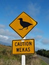 Weka caution sign