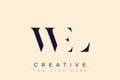 WEL abstract letter logo design Royalty Free Stock Photo