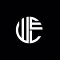 WEL logo WEL icon WEL monogram WEL letter minimalist Circle flat Unique modern abstract logo design Royalty Free Stock Photo