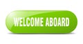 welcome aboard button. welcome aboard sign. key. push button. Royalty Free Stock Photo