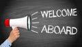 Welcome aboard hand Royalty Free Stock Photo