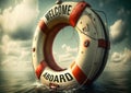 Welcome Aboard - life saver concept Royalty Free Stock Photo