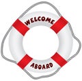 Welcome aboard lifebuoy Royalty Free Stock Photo