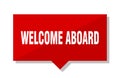 Welcome aboard price tag Royalty Free Stock Photo