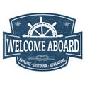 Welcome aboard sign or stamp Royalty Free Stock Photo
