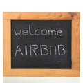 Airbnb on blackboard