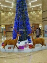 Shenzhen, China: welcoming Christmas decorations in the landscape at the hotel lobby