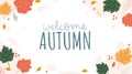 Welcome autumn joyful and optimistic banner