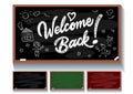 Welcome back chalk inscription on chalkboard Royalty Free Stock Photo