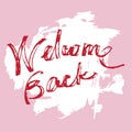 Welcome back - grunge card Royalty Free Stock Photo