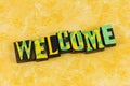 Welcome back home friends family invitation greeting Royalty Free Stock Photo