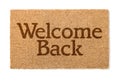 Welcome Back House Mat On White