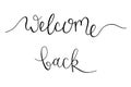 Welcome back lettering hand sketched