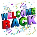 Welcome Back Message Royalty Free Stock Photo