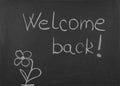 Welcome back message . Royalty Free Stock Photo