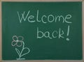 Welcome back message . Royalty Free Stock Photo