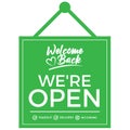 Welcome back! We are open again