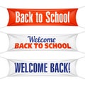 Welcome Back to School banners Royalty Free Stock Photo
