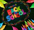 Welcome Back to School Colorful Patterned Text Creative Poster